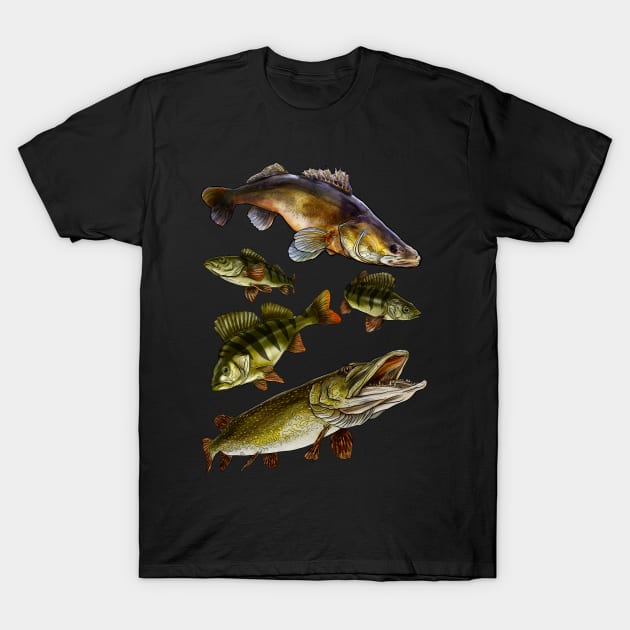 Predators fish T-Shirt by Sandarmi